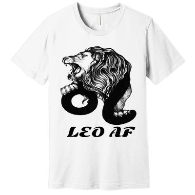 Leo Af Zodiac Birthday Gifts Premium T-Shirt