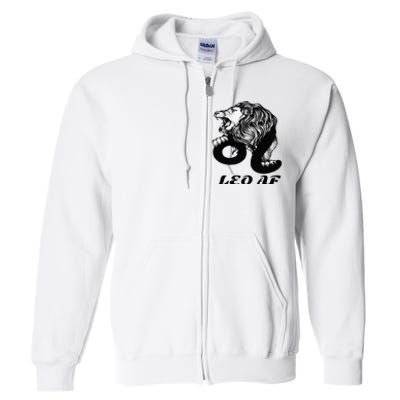 Leo Af Zodiac Birthday Gifts Full Zip Hoodie