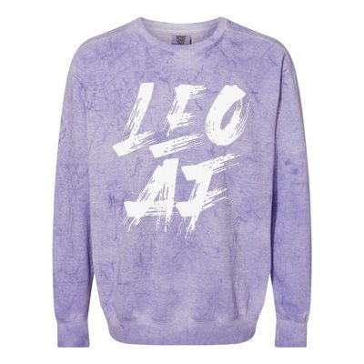 Leo AF Zodiac Sign Horoscope Astrology Birthday Colorblast Crewneck Sweatshirt