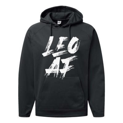 Leo AF Zodiac Sign Horoscope Astrology Birthday Performance Fleece Hoodie