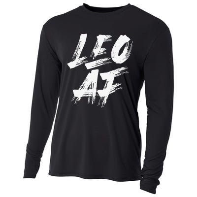 Leo AF Zodiac Sign Horoscope Astrology Birthday Cooling Performance Long Sleeve Crew