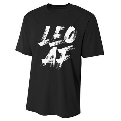 Leo AF Zodiac Sign Horoscope Astrology Birthday Performance Sprint T-Shirt