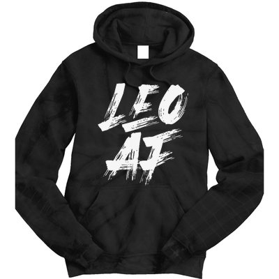 Leo AF Zodiac Sign Horoscope Astrology Birthday Tie Dye Hoodie