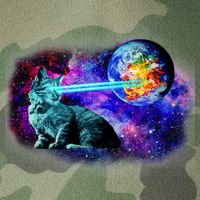 Lazer Cat Blasting In Space Legacy Tie Dye Trucker Hat