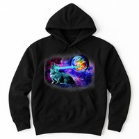 Lazer Cat Blasting In Space Hoodie