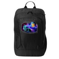 Lazer Cat Blasting In Space City Backpack