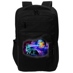 Lazer Cat Blasting In Space Impact Tech Backpack