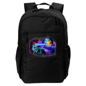 Lazer Cat Blasting In Space Daily Commute Backpack