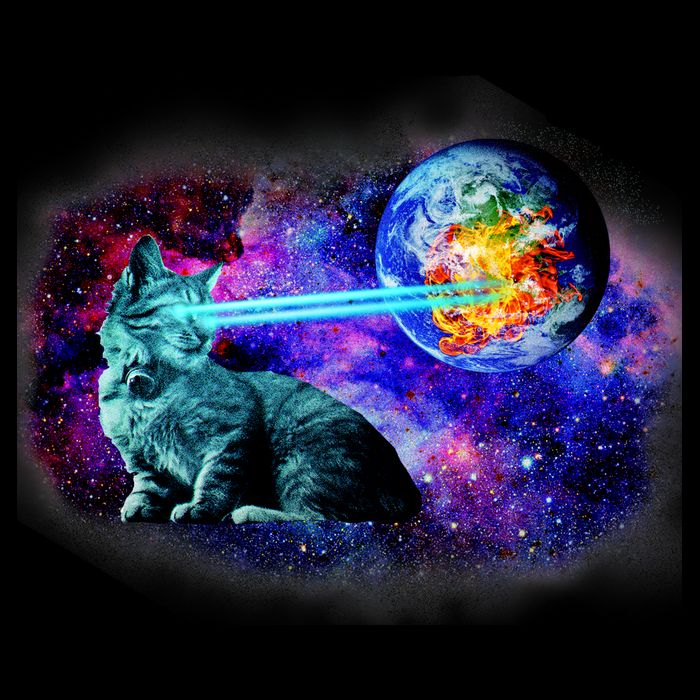 Lazer Cat Blasting In Space Backpack