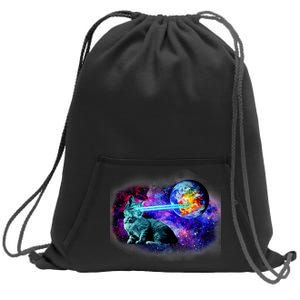 Lazer Cat Blasting In Space Sweatshirt Cinch Pack Bag