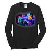 Lazer Cat Blasting In Space Tall Long Sleeve T-Shirt