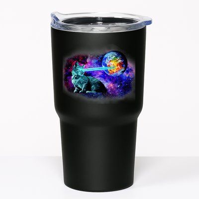 Lazer Cat Blasting In Space Tumbler
