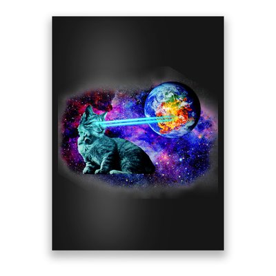Lazer Cat Blasting In Space Poster