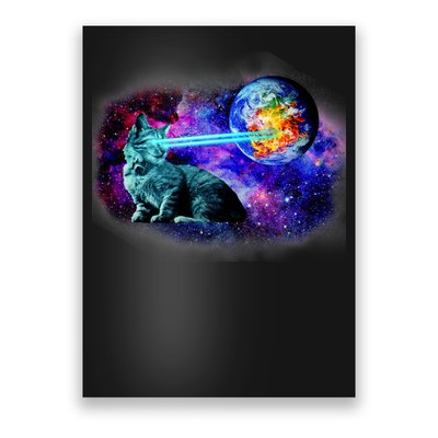 Lazer Cat Blasting In Space Poster