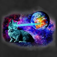 Lazer Cat Blasting In Space Trucker Hat