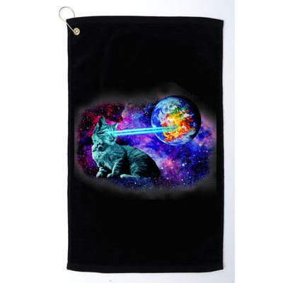 Lazer Cat Blasting In Space Golf Towel