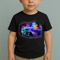Lazer Cat Blasting In Space Toddler T-Shirt