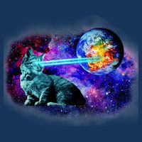 Lazer Cat Blasting In Space Infant Baby Jersey Bodysuit