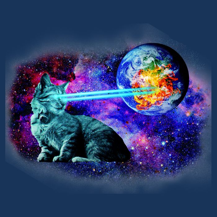 Lazer Cat Blasting In Space Infant Baby Jersey Bodysuit