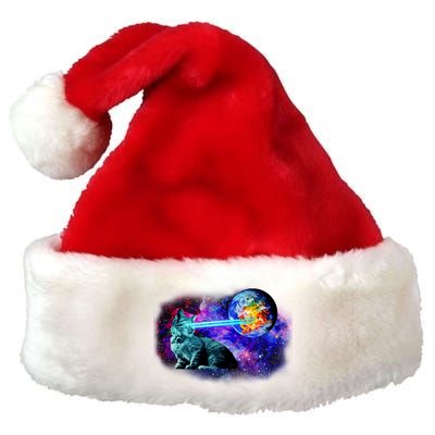 Lazer Cat Blasting In Space Premium Christmas Santa Hat