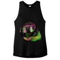 Lazy DJ Sloth Ladies PosiCharge Tri-Blend Wicking Tank