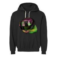 Lazy DJ Sloth Garment-Dyed Fleece Hoodie