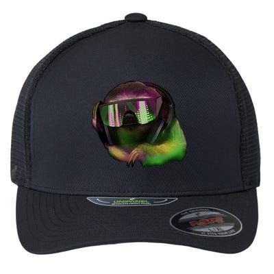 Lazy DJ Sloth Flexfit Unipanel Trucker Cap