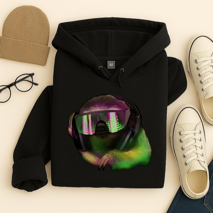 Lazy DJ Sloth Hoodie