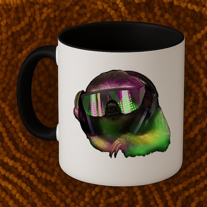 Lazy DJ Sloth Mug