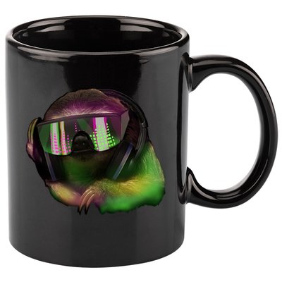 Lazy DJ Sloth 11oz C Handle Ceramic Mug