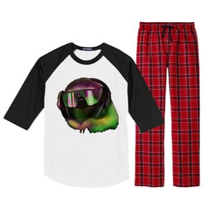 Lazy DJ Sloth Raglan Sleeve Pajama Set