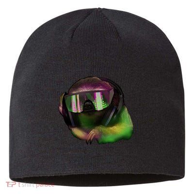 Lazy DJ Sloth Sustainable Beanie
