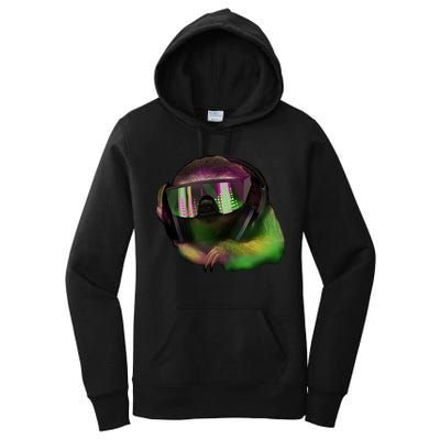 Lazy DJ Sloth Women's Pullover Hoodie