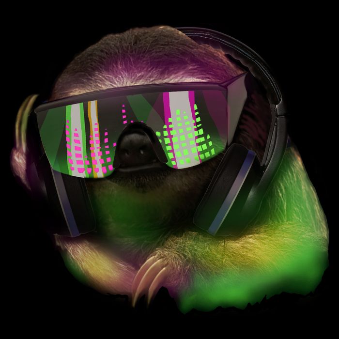 Lazy DJ Sloth Magnet
