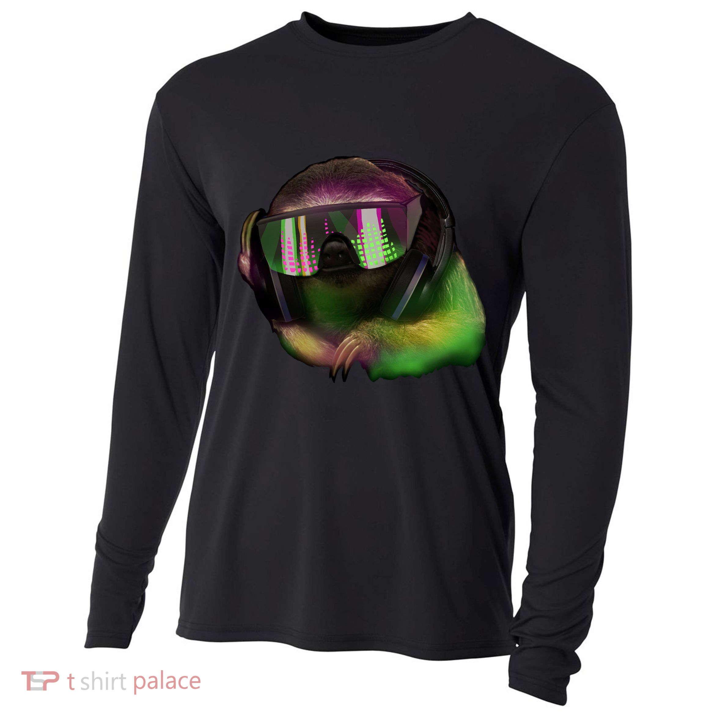 Lazy DJ Sloth Cooling Performance Long Sleeve Crew