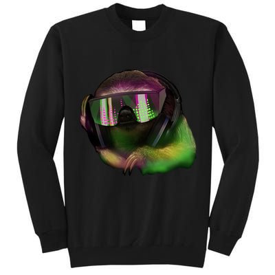 Lazy DJ Sloth Tall Sweatshirt
