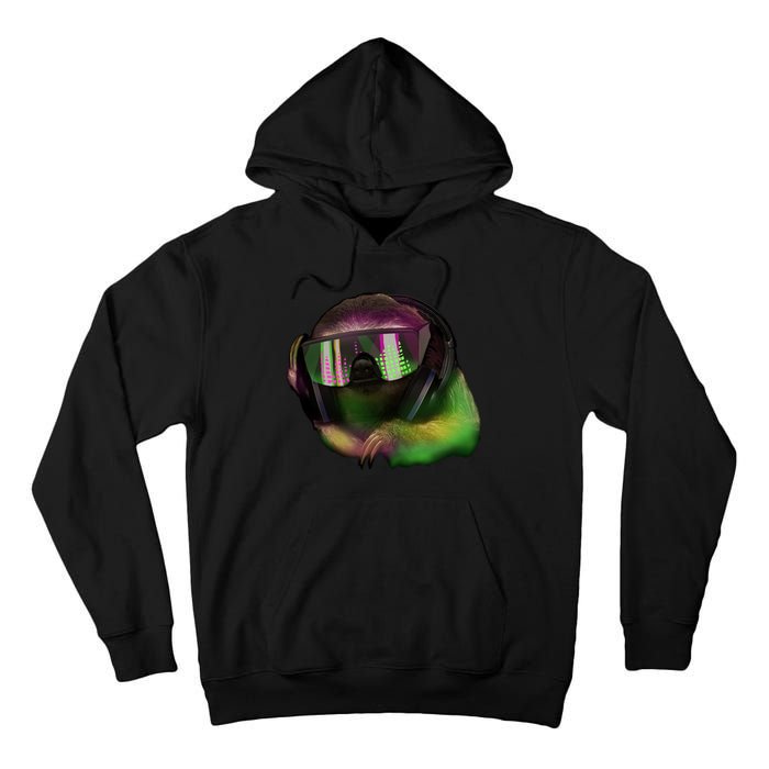 Lazy DJ Sloth Tall Hoodie