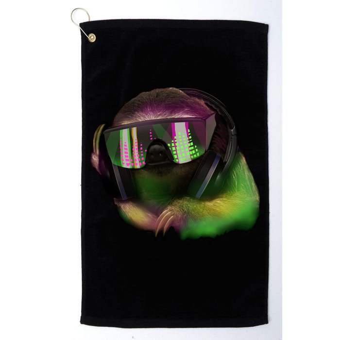 Lazy DJ Sloth Golf Towel