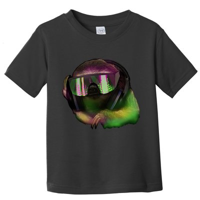 Lazy DJ Sloth Toddler T-Shirt