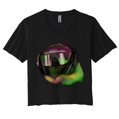 Lazy DJ Sloth Crop Top