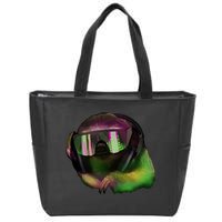 Lazy DJ Sloth Zip Tote Bag