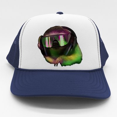 Lazy DJ Sloth Trucker Hat