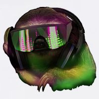 Lazy DJ Sloth Garment-Dyed Sweatshirt