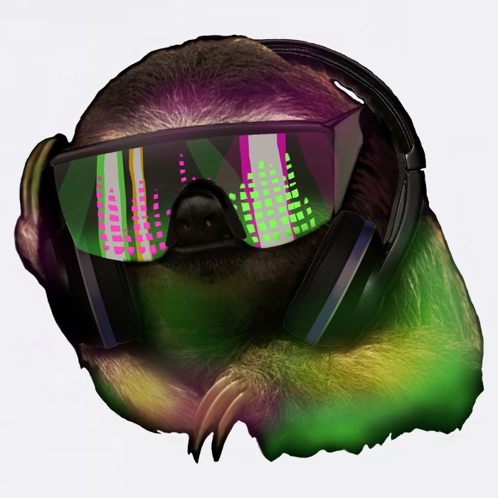 Lazy DJ Sloth Garment-Dyed Sweatshirt