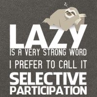Lazy Is A Strong Word I Prefer Selective Participation Sloth Cotton Canvas Backpack