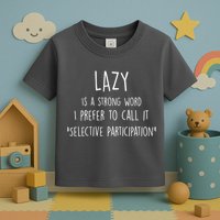 Lazy Is A Strong Word I Prefer To Call It Selective Participation Toddler T-Shirt