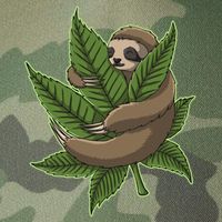 Lazy Sloth Cannabis Leaf Legacy Tie Dye Trucker Hat