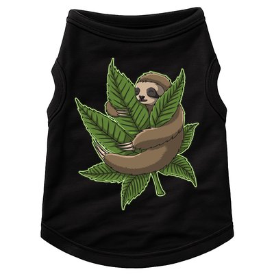 Lazy Sloth Cannabis Leaf Doggie Tank