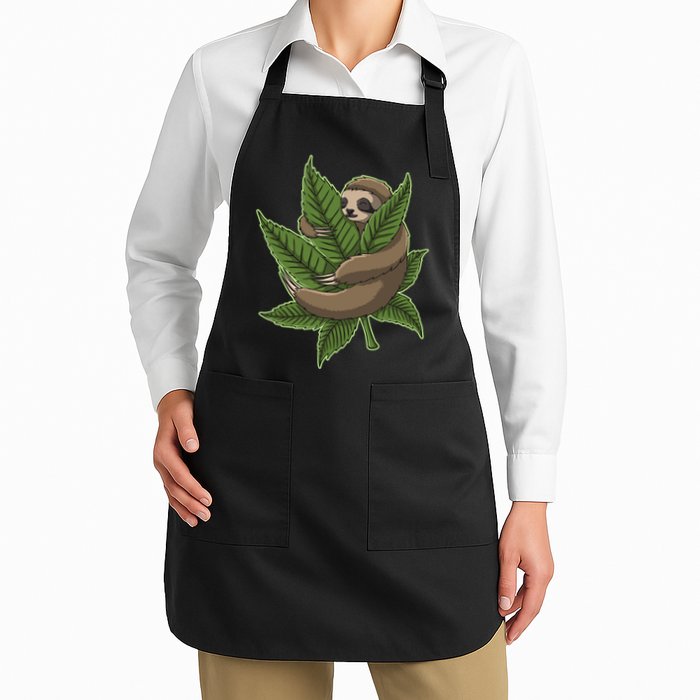 Lazy Sloth Cannabis Leaf Apron