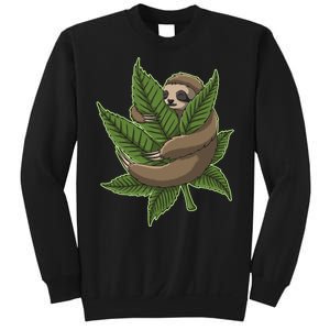 Lazy Sloth Cannabis Leaf Sweatshirt